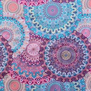 Rózsaszín mandala - vízhatlan gyöngyvászon, Kellékek & szerszámok, Méteráru, Vászon, Gyöngyvászon, , MESKA