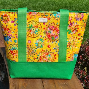 Nyári vászontáska, Táska & Tok, Bevásárlás & Shopper táska, Shopper, textiltáska, szatyor, Varrás, MESKA