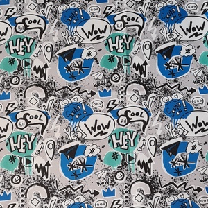 Graffiti 2 - vízhatlan gyöngyvászon, Kellékek & szerszámok, Méteráru, Vászon, Gyöngyvászon, , MESKA
