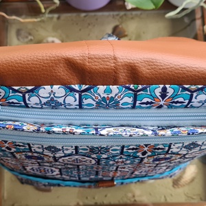 Kék csempemintás hátizsák - táska & tok - hátizsák - hátizsák - Meska.hu