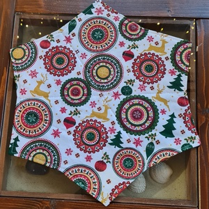 Karácsonyi textil tányéralátét - otthon & életmód - konyhafelszerelés, tálalás - tálalás - tányér- és poháralátét - Meska.hu