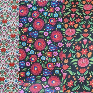 Népi virágmintás nagyméretű cipzáros pénztárca - táska & tok - pénztárca & más tok - pénztárca - női pénztárca - Meska.hu