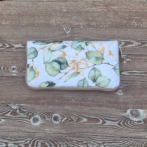 Eukaliptuszlevelek -  nagyméretű cipzáros pénztárca, Táska & Tok, Pénztárca & Más tok, Pénztárca, Női pénztárca, Varrás, MESKA
