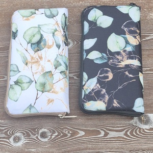 Eukaliptuszlevelek -  nagyméretű cipzáros pénztárca, Táska & Tok, Pénztárca & Más tok, Pénztárca, Női pénztárca, Varrás, MESKA