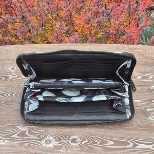 Eukaliptuszlevelek -  nagyméretű cipzáros pénztárca - táska & tok - pénztárca & más tok - pénztárca - női pénztárca - Meska.hu