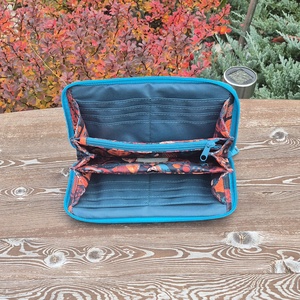 Őszi levelek -  nagyméretű cipzáros pénztárca - táska & tok - pénztárca & más tok - pénztárca - női pénztárca - Meska.hu