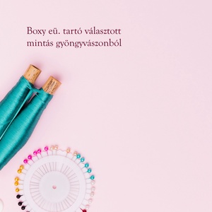 Boxy női egészségügyi tartó, Táska & Tok, Neszesszer, Varrás, Kívül mintás, belül egyszínű vízlepergető gyöngyvászonból készült eü.  tároló, betétek és tamponok ..., MESKA