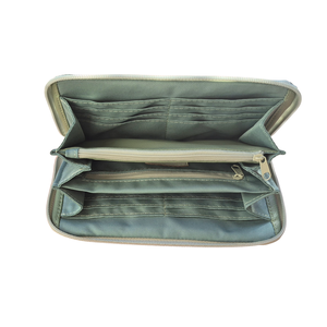 Zsálya - dombornyomott nagyméretű cipzáros pénztárca - táska & tok - pénztárca & más tok - pénztárca - női pénztárca - Meska.hu