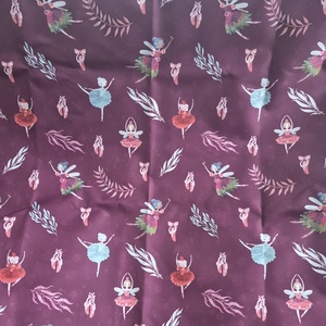 Tündérek bordó alapon  - vízhatlan gyöngyvászon, Kellékek & szerszámok, Méteráru, Vászon, Gyöngyvászon, , MESKA