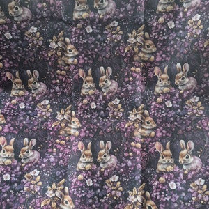 Cuki nyuszik  - vízhatlan gyöngyvászon, Kellékek & szerszámok, Méteráru, Vászon, Gyöngyvászon, , MESKA