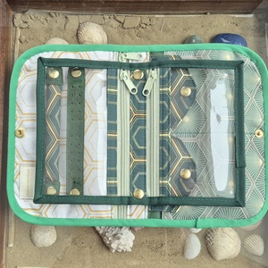 Zöld arany elegancia - ékszertartó utazós neszeszer - táska & tok - neszesszer - Meska.hu