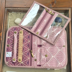 Bordó geometria - ékszertartó utazós neszeszer, Táska & Tok, Neszesszer, Varrás, MESKA