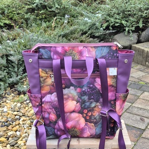 Purple bloom - női hátizsák - táska & tok - hátizsák - hátizsák - Meska.hu
