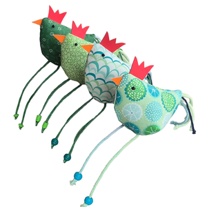 Lakásdekor - húsvéti tyúkok textilből - zöld és kék árnyalatok, Ünnepi díszek, dekorációk, Húsvéti díszek és dekorációk, Húsvéti asztaldíszek, Varrás, MESKA