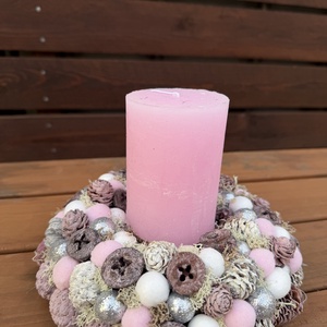 Karácsonyi asztaldísz, Karácsony, Adventi díszek, Adventi asztaldísz, Virágkötés, MESKA