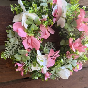 Frézia tavaszi ajtódísz kopogtató - otthon & életmód - dekoráció - ajtó- és ablak dekoráció - ajtódísz & kopogtató - Meska.hu