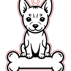 Basenji kutyás fa kulcstartó � egyedi névvel - táska & tok - kulcstartó & táskadísz - kulcstartó - Meska.hu