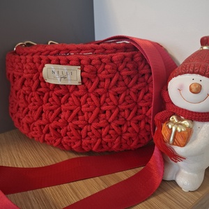 Horgolt jázmin mintás övtáska/crossbody - táska & tok - kézitáska & válltáska - vállon átvethető táska - Meska.hu