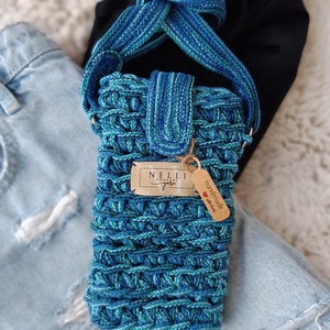 Beach mobiltartó crossbody, Táska & Tok, Kézitáska & válltáska, Vállon átvethető táska, Horgolás, MESKA