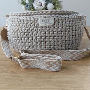 Tatu horgolt crossbody - nagy méret! - táska & tok - kézitáska & válltáska - vállon átvethető táska - Meska.hu