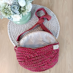 Kalács limitált fonalas horgolt övtáska/crossbody - táska & tok - kézitáska & válltáska - vállon átvethető táska - Meska.hu