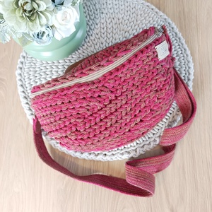 Kalács limitált fonalas horgolt övtáska/crossbody, Táska & Tok, Kézitáska & válltáska, Vállon átvethető táska, Horgolás, MESKA