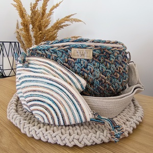 Alpesi mintás limitált fonalas övtáska/crossbody - nesszeszerrel és kulcstartóval - táska & tok - kézitáska & válltáska - vállon átvethető táska - Meska.hu