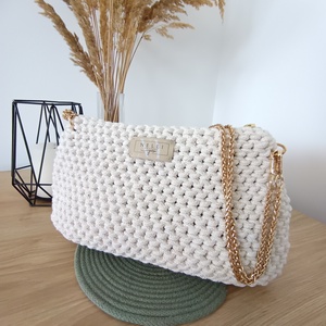 Horgolt mini - alkalmi táska - táska & tok - kézitáska & válltáska - vállon átvethető táska - Meska.hu