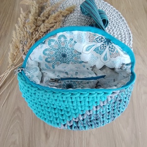 Horgolt búzaszemes crossbody - táska & tok - kézitáska & válltáska - vállon átvethető táska - Meska.hu