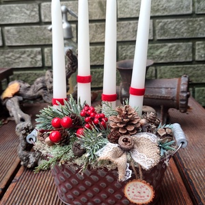 Adventi dísz county stílusban - Meska.hu