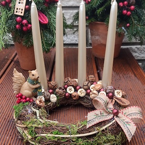 Adventi koszorú county stílusban - Meska.hu