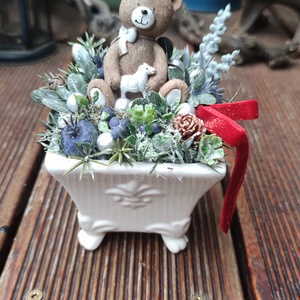 Karácsonyi  dísz macival - Meska.hu