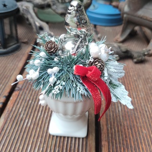 Karácsonyi  dísz madárral - Meska.hu