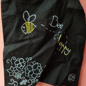Méhecskés vászontatyi - Bee happy - táska & tok - bevásárlás & shopper táska - shopper, textiltáska, szatyor - Meska.hu Méhecskés vászontatyi - Bee happy - táska & tok - bevásárlás & shopper táska - shopper, textiltáska, szatyor - Meska.hu