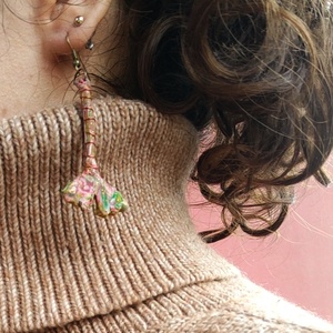 Színes ginkgo levél fülbevaló - magic Ginkgo Biloba - Meska.hu