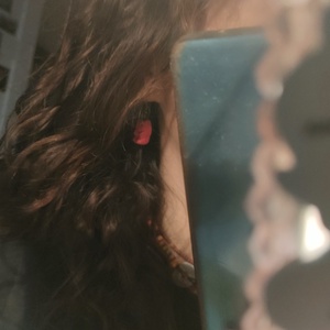 Piros gumimaci fülbevaló - ékszer - fülbevaló - lógó fülbevaló - Meska.hu