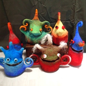 Kacifánt - nemez tároló , Karácsony, Mikulás, Mikulás ajándékok, Nemezelés, MESKA