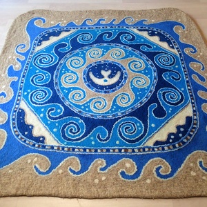 Víz-takaró - kézzel készült nemez - művészet - textilkép - nemezelt - Meska.hu