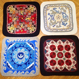 Tűz-takaró, nemez - művészet - textilkép - nemezelt - Meska.hu