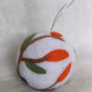 Tűnemezelt karácsonyfadísz - széncinege - karácsony - karácsonyi lakásdekoráció - karácsonyfadíszek - Meska.hu