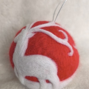 Tűnemezelt karácsonyfadísz - szarvas - karácsony - karácsonyi lakásdekoráció - karácsonyfadíszek - Meska.hu