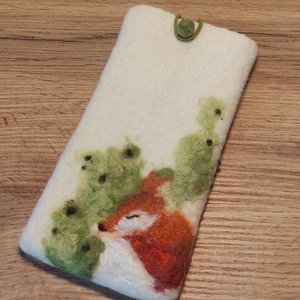 Rókás nemez telefontok - Meska.hu