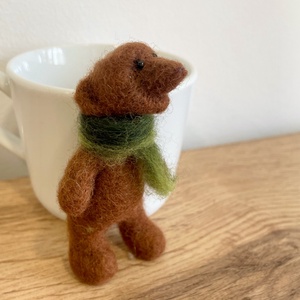 Kávézócimbora - maci nemez figura, Otthon & Életmód, Konyhafelszerelés, tálalás, Konyhai tárolás, Tea & Kávé tárolás, Nemezelés, MESKA
