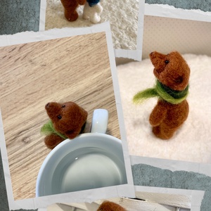 Kávézócimbora - maci nemez figura - otthon & életmód - konyhafelszerelés, tálalás - konyhai tárolás - tea & kávé tárolás - Meska.hu