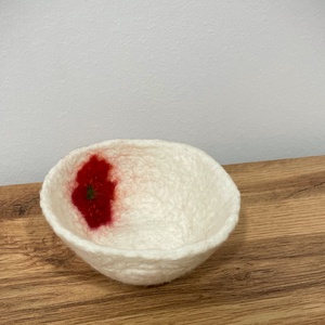Pipacsos nemez tartó - ékszer - ékszertartó - ékszertartó tál - Meska.hu