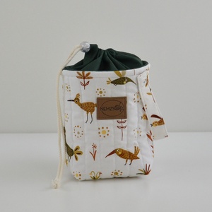 Kis méretű behúzós projekt táska kézimunkához (madaras), Táska & Tok, Kézitáska & válltáska, Kézitáska, Varrás, MESKA