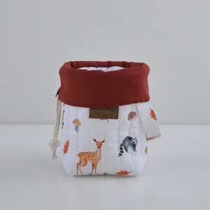 Kis méretű behúzós projekt táska kézimunkához (erdei állatos) - táska & tok - kézitáska & válltáska - kézitáska - Meska.hu Kis méretű behúzós projekt táska kézimunkához (erdei állatos) - táska & tok - kézitáska & válltáska - kézitáska - Meska.hu