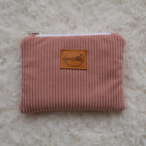 Kis cipzáros nesszeszer (rózsaszín kordbársony), Táska & Tok, Kézitáska & válltáska, Belső rendező, Varrás, MESKA