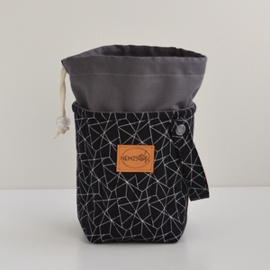 Kis méretű behúzós projekt táska kézimunkához (geometrikus) - táska & tok - kézitáska & válltáska - kézitáska - Meska.hu