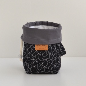 Kis méretű behúzós projekt táska kézimunkához (geometrikus) - táska & tok - kézitáska & válltáska - kézitáska - Meska.hu